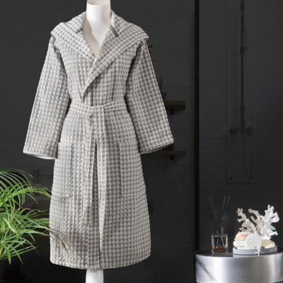 TAÇ CASUAL WAFFLE PAMUK BORNOZ Taş S/M