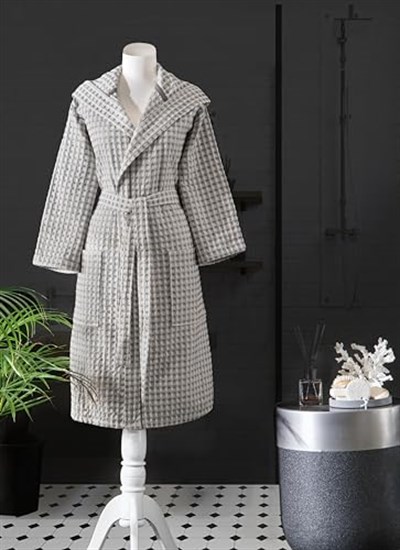 TAÇ CASUAL WAFFLE PAMUK BORNOZ Taş S/M