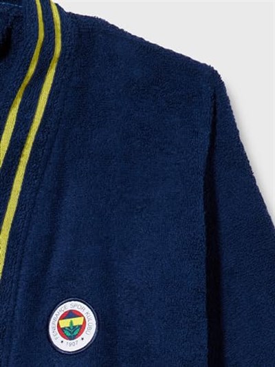Taç Fenerbahçe Lisanslı Desenli%100 Pamuk Bornoz, Sarı, S