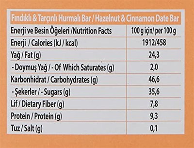 Tadım Hurmalı Bar 40gr 20li Paket