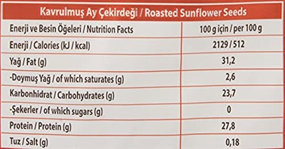 Tadım Klasik Ay Çekirdeği 180 gr 2li paket