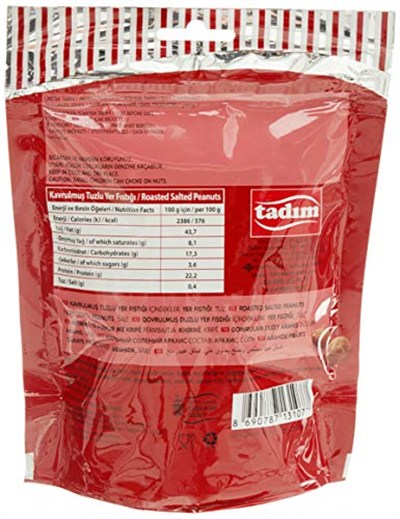Tadım Yer Fıstığı Tuzlu 180 Gr 2li paket