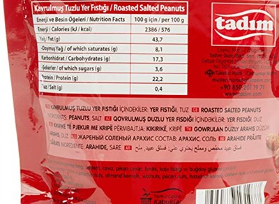 Tadım Yer Fıstığı Tuzlu 180 Gr 2li paket