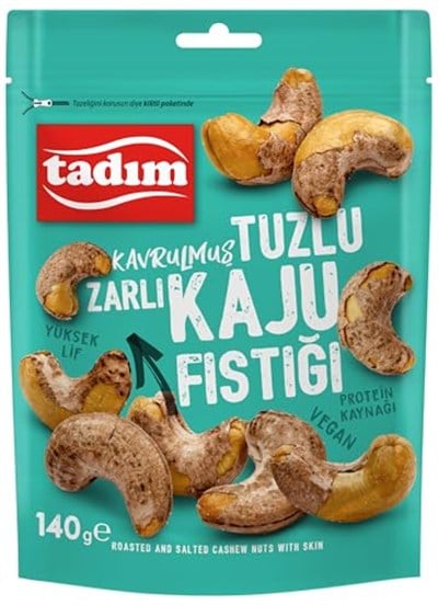 Tadım Zarlı Kavrulmuş Kaju 140 Gram