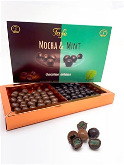 Tafe Mocha & Mint Çikolata Kaplı Kahve ve Nane Aromalı Lokum Draje 150 gr