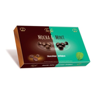 Tafe Mocha & Mint Çikolata Kaplı Kahve ve Nane Aromalı Lokum Draje 150 gr