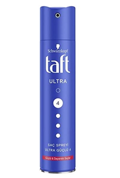 Taft Ultra Saç Spreyi 250 ml 24 Saat Kalıcı Tutuş Sağlayan Dayanıklı Formül