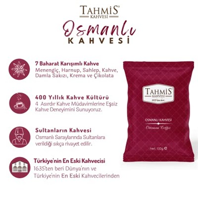 Tahmis Tek Paket Osmanlı Kahvesi 100 gr