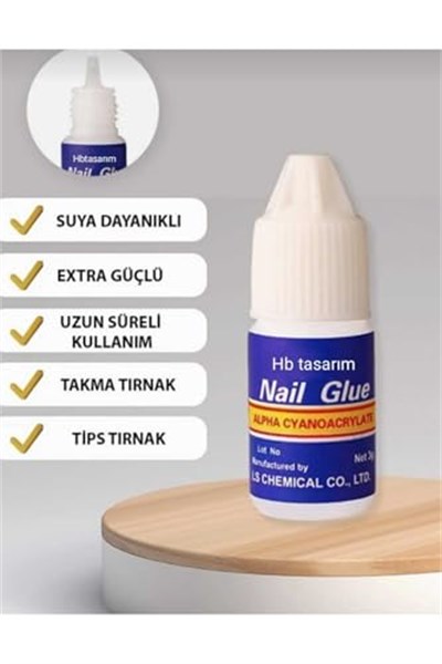 Takma Tırnak Yapıştırıcı Tips Yapıştırıcı Hızlı Yapıştırıcı Nail Glue 3 gr, hbKOZ-189hb