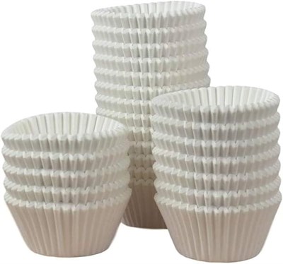 Takribi 200 Adet Büyük Boy Beyaz Muffin Kek Kalıbı, Cupcake Kağıdı, Browine Kalıbı 50x40 Mm