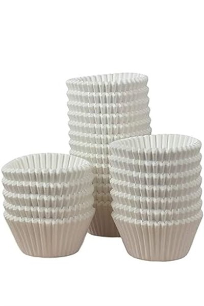 Takribi 200 Adet Büyük Boy Beyaz Muffin Kek Kalıbı, Cupcake Kağıdı, Browine Kalıbı 50x40 Mm