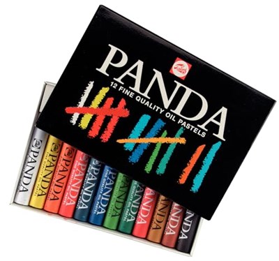 Talens Panda Yağlı Pastel Boya 12 Renk Set