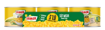 TAMEK KONSERVE MISIR 210 g x 3 Adet