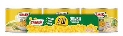 TAMEK KONSERVE MISIR 210 g x 3 Adet