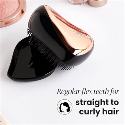 Tangle Teezer Compact Styler Rose Gold Black Saç Fırçası -Seyahat ve Çanta Boy Tarak