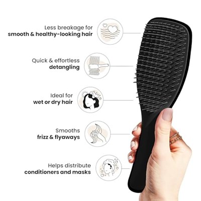 Tangle Teezer Wet Detangler Siyah Saç Fırçası Ve Tarak