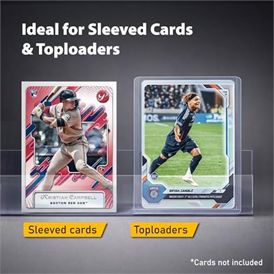 Tapeera 20li Paket PET Beyzbol Kartı Vitrini - 120 Karta Kadar Tutun Duvara Montaj - Kollu Kart ve Üstten Yükleyici Ekranı - Spor Kartı Ticaret Kartı Teşhir Rafı - Polaroid Instax Ekran için