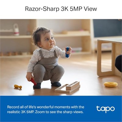 Tapo C230, 3K 5MP, Yapay Zeka Desteği, Hareket Takibi, 360°, 12m Gece Görüşü, Çift Yönlü Sesli İletişim, Bulut/Yerel Depolama, Bebek Ağlaması Tespiti,İç Mekan Wi-Fi Güvenlik Kamerası