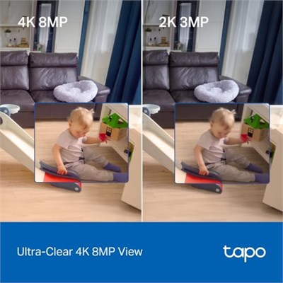 Tapo C260 | Akıllı Wi-Fi Güvenlik Kamerası | 4K 8MP | Yüz Tanıma | AI Algılama | Gelişmiş Gece Görüşü | Fiziksel Gizlilik | 360° Görüntüleme | Çift Yönlü Ses | microSD & Bulut Destekli