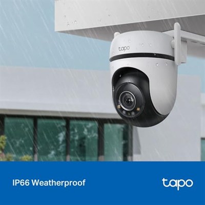 Tapo C520WS, 2K QHD Dış Mekan Wi-Fi/Ethernet Güvenlik Kamerası, Hareket Tespit/Takibi, 360°, IP66 Su Geçirmez, Renkli Gece Görüşü, Çift Yönlü Ses, Bulut/Yerel Depolama, Sesli ve Işıklı Alarm