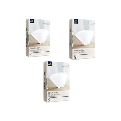 Tchibo 4 Numara (Büyük Boy) Filtre Kahve Kağıdı 3 x 80li Beyaz