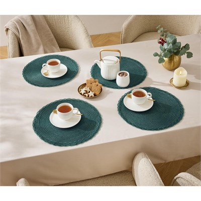 Tchibo Amerikan Servis, 4lü, Yuvarlak, Yeşil