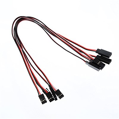 Tecunite 20 Adet 3 pinli Servo Uzatma Kablosu Kablo Dişi - Erkek RC Servo Uzatma Kablosu Servo Uzatma Bağlantı Kontrol Panosu Uzaktan Kumanda Parçaları için Kablo Konnektörleri (5 Boyut)