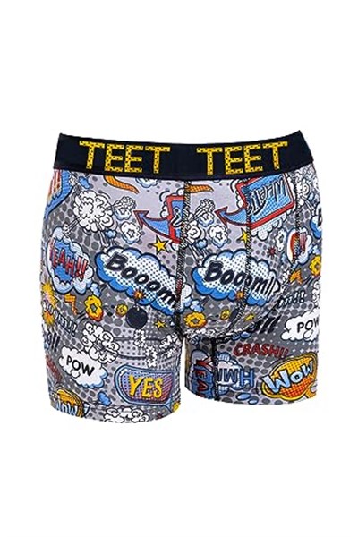 TEET Juan Raul Erkek Boxer Pamuklu Desenli 4lü Premium Set