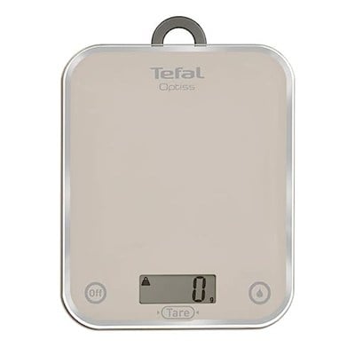 Tefal BC5004 Optiss Cam Yüzeyli Hassas Mutfak Tartısı, 5 kg Kapasite, Gümüş