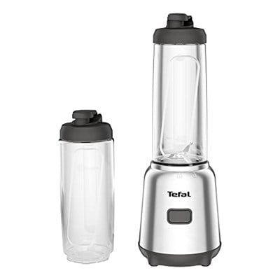 Tefal BL15FD Mix ve Move mini blender, 300 Watt, 2 şişe To-Go Premium Tritan, kompakt tasarım, kolay temizlenir, çıkarılabilir bıçaklar, tek düğmeyle kullanım, gümüş/gri