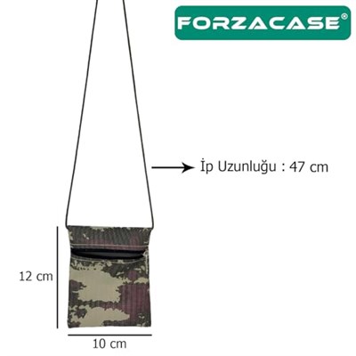 Tek Cep Fermuarlı İpli Boyuna Asmalı Asker Cüzdanı 12 cm - FC613