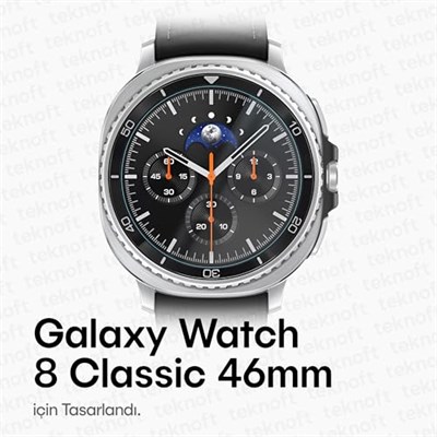 Teknoft Samsung Galaxy Watch 8 Classic 46mm için 2li Paket (2 Adet) Kolay Kurulum Otomatik Hizalama Aparatlı Şeffaf 9H Sertliğinde Gerçek Tem - Seçenekler: Galaxy Watch 5 40mm, Galaxy Watch 5 44mm...