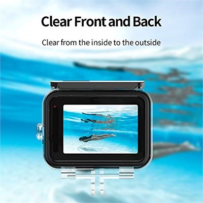 TELESIN GoPro Hero 10 9 için Su Geçirmez Kılıf Siyah 50m Sualtı Dalış Şeffaf Kılıf GoPro Hero 10 9 Siyah Aksiyon Kamerası için Hızlı Çıkarma Montajlı