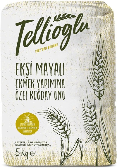 Tellioğlu Ekşi Mayalı Ekmek Yapımına Özel Buğday Unu 5 Kg