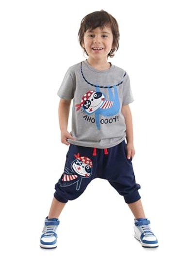 Tembel Hayvan Erkek Çocuk T-shirt Kapri Takım