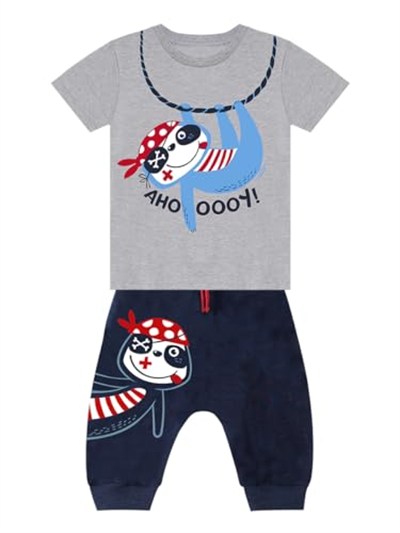 Tembel Hayvan Erkek Çocuk T-shirt Kapri Takım