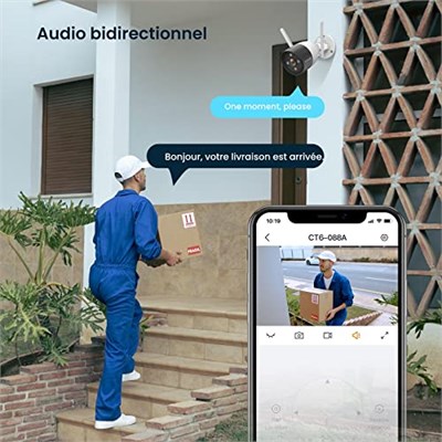 Tenda Güvenlik Kamerası Dış WLAN 2K, 3MP WLAN IP Kamera, İki Yönlü Sesli, 30 m Tam Renkli Gece Görüşü, IP66 Su Geçirmez, Kişi Tanıma ve Hareket Algılama, SD Kart ve B - Seçenekler: CT6| 2K, CT3| 1080P