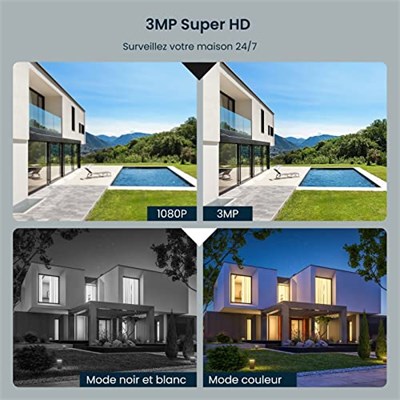 Tenda Güvenlik Kamerası Dış WLAN 2K, 3MP WLAN IP Kamera, İki Yönlü Sesli, 30 m Tam Renkli Gece Görüşü, IP66 Su Geçirmez, Kişi Tanıma ve Hareket Algılama, SD Kart ve B - Seçenekler: CT6| 2K, CT3| 1080P
