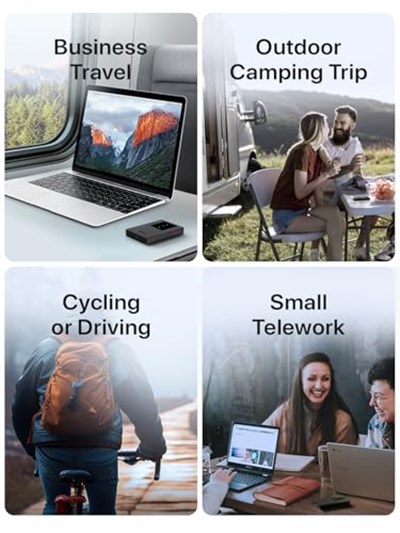 Tenda MF3 WiFi sabun, SIM 4G LTE Cat4, kablosuz WiFi 6 AX300 taşınabilir, şarj edilebilir pil, USB-C bağlantı noktası, WPA3, SIMli WiFi Hotspot, yapılandırmasız, tak ve çalıştır