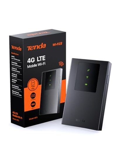 Tenda MF3 WiFi sabun, SIM 4G LTE Cat4, kablosuz WiFi 6 AX300 taşınabilir, şarj edilebilir pil, USB-C bağlantı noktası, WPA3, SIMli WiFi Hotspot, yapılandırmasız, tak ve çalıştır