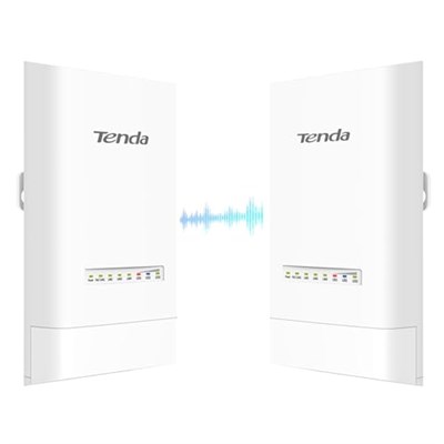 Tenda OS3 dış mekan erişim noktası için WLAN köprüsü (5 GHzde 867 Mbps, 4 x 10/100 Mbps LAN bağlantı noktası, 12 dBi, PoE, 5 km menzil, merkezi yönetim, güç kaynağı dahil) (2li paket)