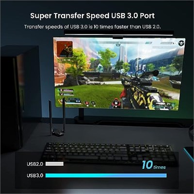 Tenda U18a Wi-Fi 6 Adaptör USB 3.0, AX1800 Çift Bantlı Wireless Adaptör, 1201Mbps 5GHz, 574Mbps 2.4GHz, Tak ve Çalıştır, MU-MIMO Teknolojisi, WP - Seçenekler: U18a|Wi-Fi 6|1800Mbps, U9|Wi-Fi 5|650Mbps