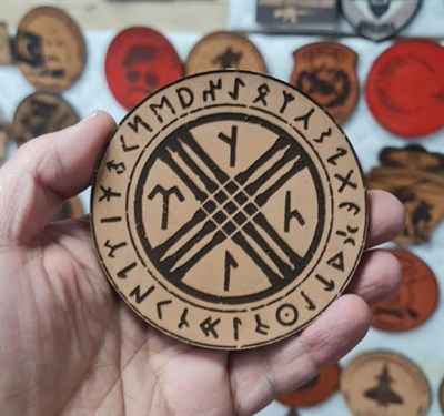 TENGRİ - Deri Peç - Arma - Türk Mitolojisi - Leather Patch
