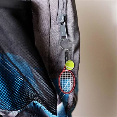 Tenis Raketi Anahtarlık Mini Yenilik Anahtarlık Metal Anahtarlık Tenis Topu Kolye Ucu Spor için Hediye Anahtarlık, Yeşil., M