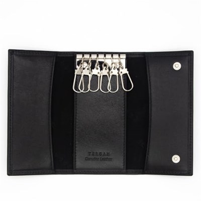 Tergan Siyah Deri Unisex Anahtarlık 0080B06