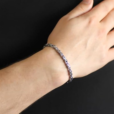 (Tesbihane) Silver Renk Kalınlık 5 mm 317L Çelik Kral Bileklik