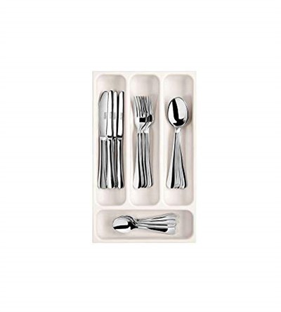 Tescoma Flexispace 899410 Mutfak Gereçleri İçin Çekmece Düzenleyici, Plastik, Beyaz, 37 x 22,2 x 4,5 cm