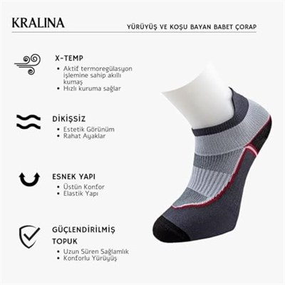 TEST 4lü Kombin Yürüyüş ve Koşu Erkek Babet Çorap