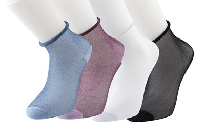 TEST Altın Simli 4lü Kombin Lurex Çorap