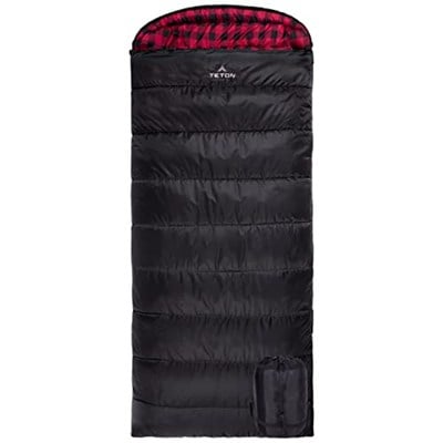 TETON Sports Celsius XXL uyku çantası; aile kampı için harika; serbest kompresyon torbası, siyah